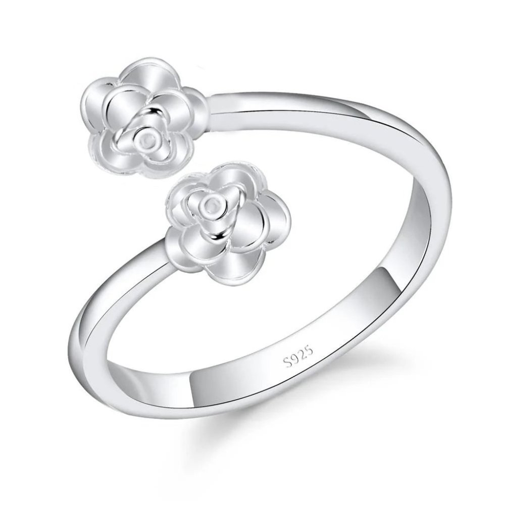 Ring Adjustable Cute Minimalist Ring 925 Sterling Silver Rings - Picture 2 of 7